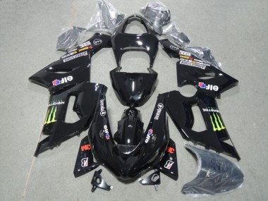 3M Touch4 Monster Negro Kit Completo Carenado Moto Kawasaki ZX6R 05-06