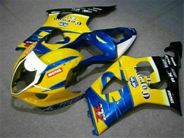 Amarillo Azul Carenado Moto Suzuki GSXR 1000 K3 03-04