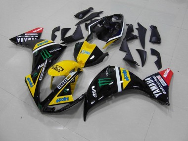 Amarillo Negro Monster Kits Carenado Moto Yamaha R1 09-11