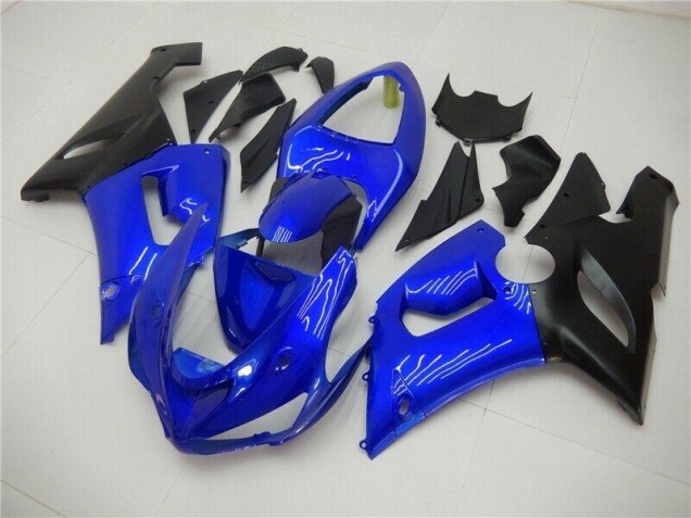 Azul ABS Kits Carenado Moto Kawasaki ZX6R 05-06