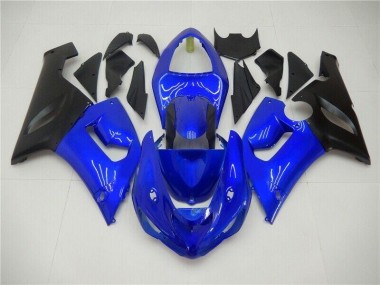 Azul ABS Kits Carenado Moto Kawasaki ZX6R 05-06