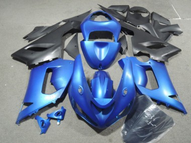 Azul ABS Moto Plásticos Kawasaki ZX6R 05-06