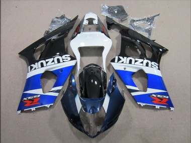 Azul Blanco Calcomanía Kits Completo Carenado Moto ABS Suzuki GSXR 1000 K3 03-04