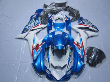 Azul Blanco Carenado Moto Suzuki GSXR 600 K11 11-21