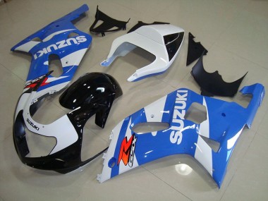 Azul Blanco Kits ABS Carenado Motocicleta Suzuki GSXR 750 K1 K2 K3 01-03