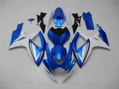 Azul Blanco Kits Completo Carenado Moto ABS Suzuki GSXR 600 / 750 K6 06-07