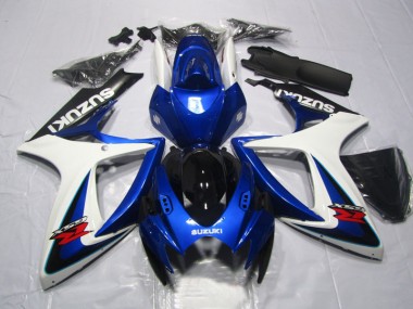 Azul Blanco Kits Completo Carenado Moto Suzuki GSXR 600 K6 06-07