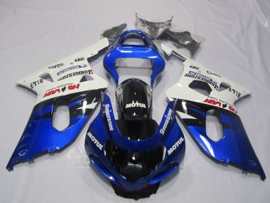 Azul Blanco Motul Kit ABS Carenado Motocicleta Suzuki GSXR 600 K1 K2 K3 01-03