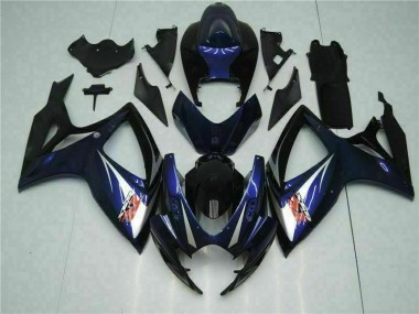 Azul Negro Kits ABS Carenado Motocicleta Suzuki GSXR 600 / 750 K6 06-07