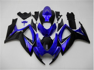 Azul Negro Kits Completo Carenado Moto Suzuki GSXR 600 / 750 K6 06-07