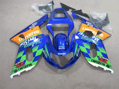 Azul Verde Telefumia Movistar Carenado Moto Suzuki GSXR 600 K1 K2 K3 01-03