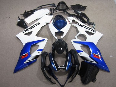 Blanco Azul Inyección Kits Carenado Moto Suzuki GSXR 1000 K5 05-06