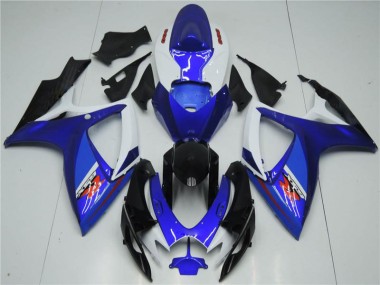 Blanco Azul Kit Carenado Moto Suzuki GSXR 600 / 750 K6 06-07