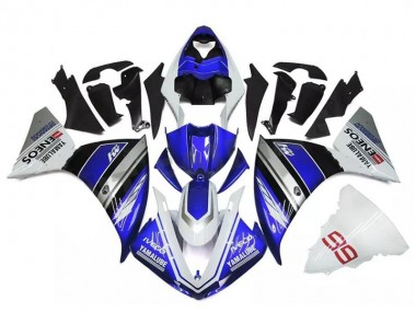 Blanco Azul Plata Carenado Moto Yamaha R1 09-11