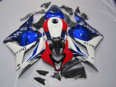 Blanco Azul Rojo DREAM Kits Completo Carenado Moto Honda CBR 600 RR 09-12