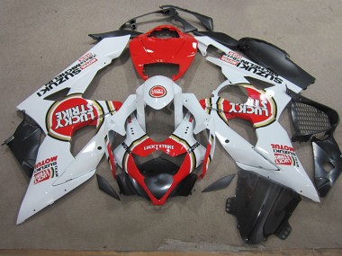 Blanco Lucky Strike Rojo Motul Kit ABS Carenado Motocicleta Suzuki GSXR 1000 K5 05-06