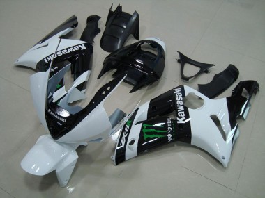 Blanco Monster Kits Completo Carenado Moto ABS Kawasaki ZX6R 03-04