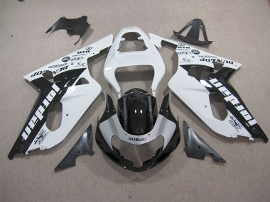 Blanco Negro Carenado Moto Suzuki GSXR 600 K1 K2 K3 01-03