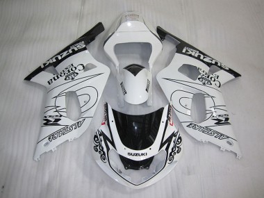 Blanco Negro Corona Extra Carenado Moto Suzuki GSXR 600 K1 K2 K3 01-03