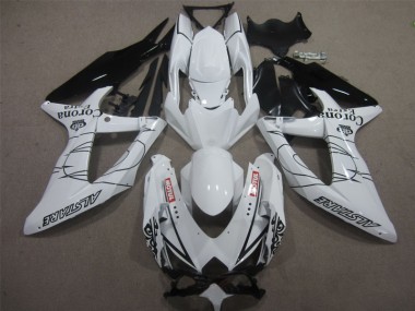 Blanco Negro Corona Extra Motul Carenado Moto Suzuki GSXR 600 K8 08-10