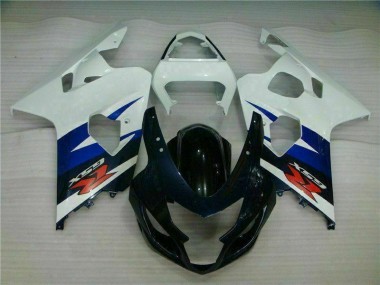 Blanco Negro Inyección Kits Carenado Moto Suzuki GSXR 600 / 750 K4 04-05