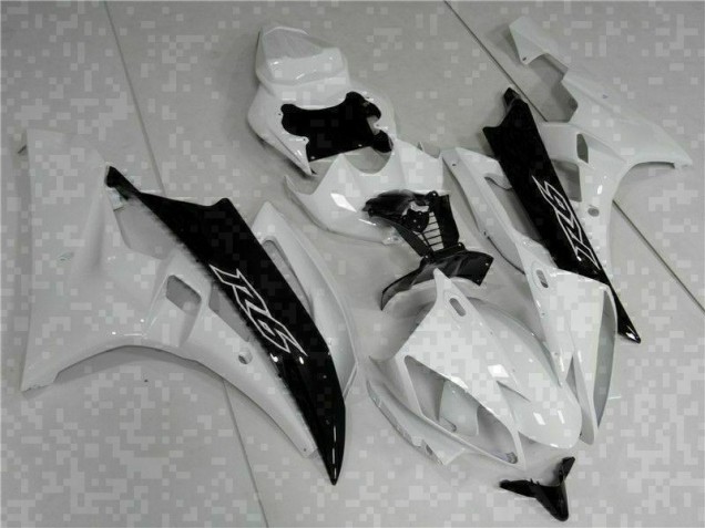 Blanco Negro Kits ABS Carenado Motocicleta Yamaha R6 06-07