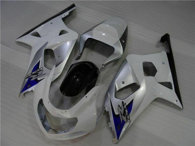 Blanco Plata Carenado Moto Suzuki GSXR 600 / 750 K1 K2 K3 01-03