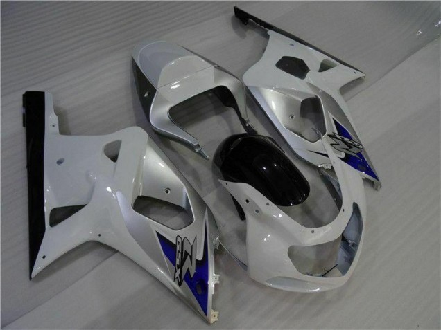 Blanco Plata Carenado Moto Suzuki GSXR 600 / 750 K1 K2 K3 01-03
