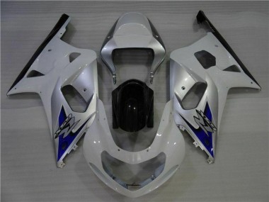 Blanco Plata Carenado Moto Suzuki GSXR 600 / 750 K1 K2 K3 01-03