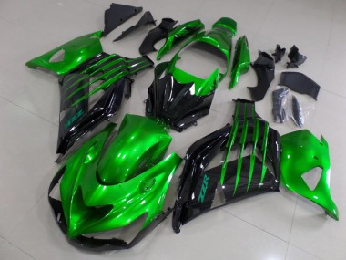 Caramelo Verde & Negro Carenado Moto Kawasaki ZX14R ZZR 1400 12-21