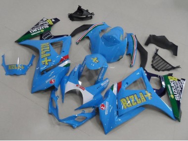 Claro Azul Rizla Carenado Moto Suzuki GSXR 1000 K7 07-08