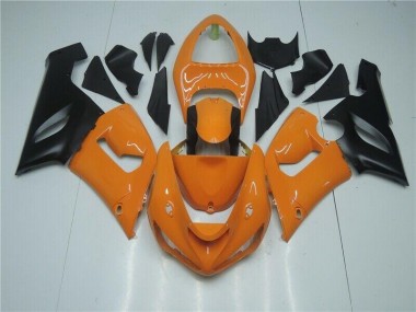 Naranja Negro Carenado Moto Kawasaki ZX6R 05-06