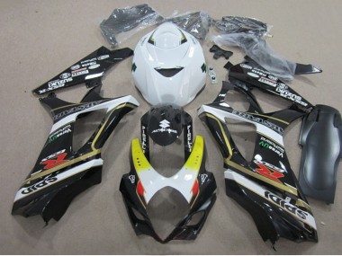 Negro Blanco Carenado Moto Suzuki GSXR 1000 K7 07-08