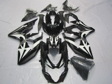 Negro Blanco Kits ABS Carenado Motocicleta Suzuki GSXR 1000 K9 09-16