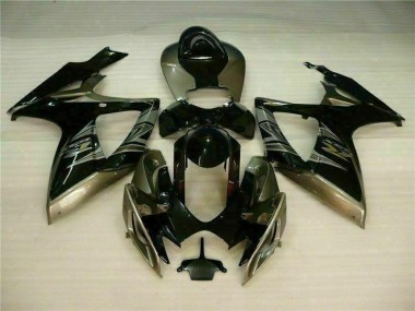 Negro Gris Kit Completo Carenado Moto Suzuki GSXR 600 / 750 K6 06-07