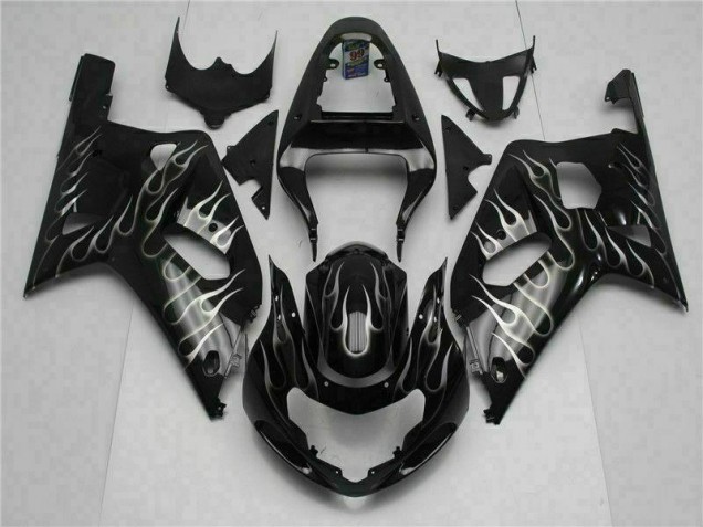 Negro Kit Completo Carenado Moto Suzuki GSXR 600 / 750 K1 K2 K3 01-03