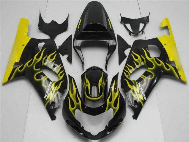 Negro Kits Carenado Moto Suzuki GSXR 600 / 750 K1 K2 K3 01-03