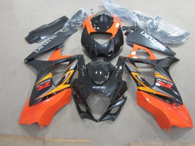 Negro Naranja ABS Moto Plástico Suzuki GSXR 1000 K7 07-08