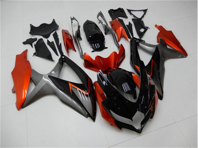 Negro Naranja Gris Carenado Moto Suzuki GSXR 600 / 750 K8 08-10