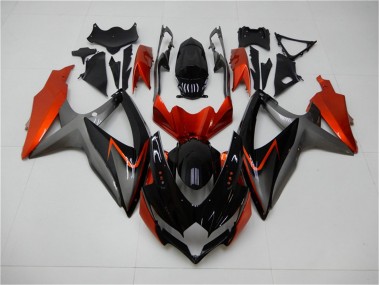 Negro Naranja Gris Carenado Moto Suzuki GSXR 600 / 750 K8 08-10