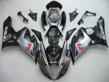 Negro Plata Gris Carenado Moto Suzuki GSXR 1000 K5 05-06