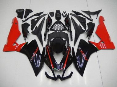 Negro Rojo ABS Kits Carenado Moto Aprilia RSV4 09-15