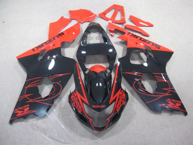 Negro Rojo Carenado Moto Suzuki GSXR 600 K4 04-05