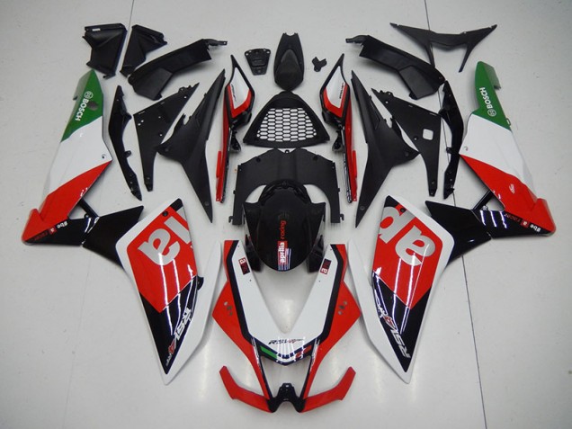 Negro Rojo Kit Carenado Moto Aprilia RSV4 09-15