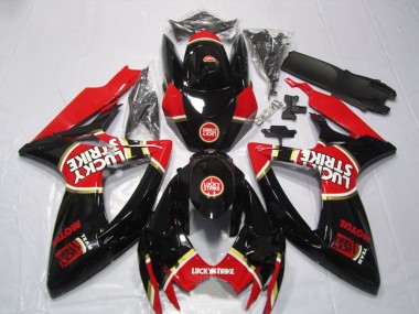 Negro Rojo Lucky Strike Motul Carenado Moto Suzuki GSXR 600 K6 06-07