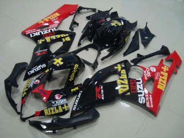 Negro Rojo Rizla Carenado Moto Suzuki GSXR 1000 K5 05-06