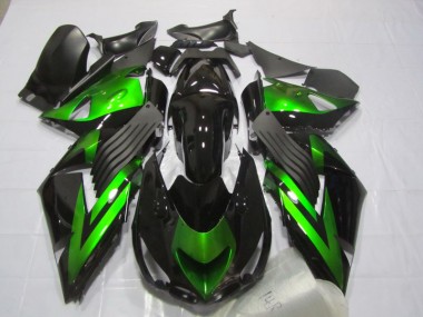 Negro Verde Carenado Moto Kawasaki ZX14R ZZR 1400 06-11