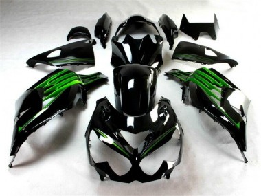 Negro Verde Kit Completo Carenado Moto Kawasaki ZX14R ZZR 1400 12-21