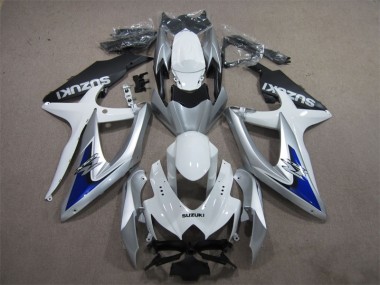 Plata Azul Blanco Carenado Moto Suzuki GSXR 600 K8 08-10