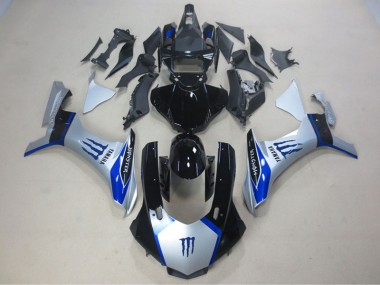 Plata Negro Azul Monster Carenado Moto Yamaha R1 15-19